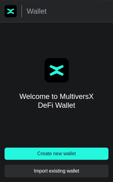 MultiversX-defi-example-welcome-page